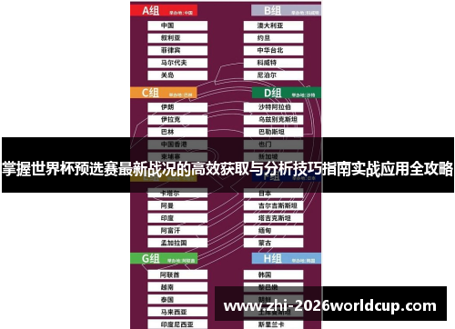 掌握世界杯预选赛最新战况的高效获取与分析技巧指南实战应用全攻略